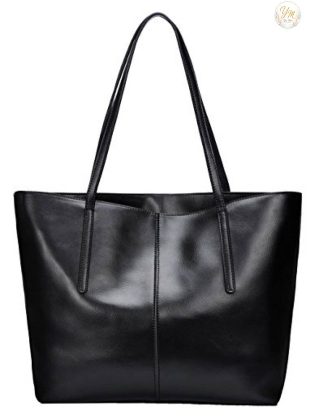 Genuine Leather Large Tote Shoulder Bag Work Travel 14" Laptop